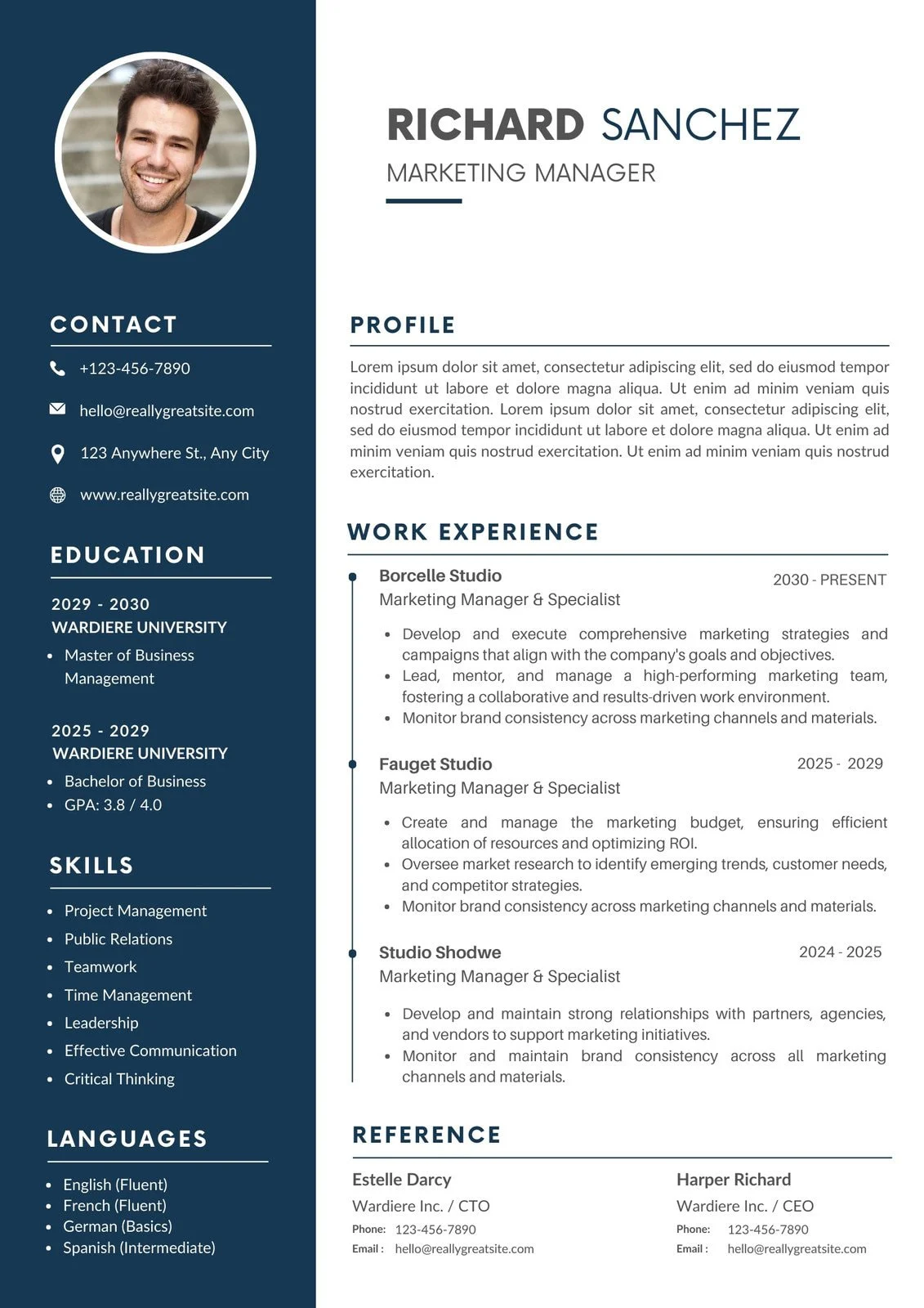 Primer CV-a na engleskom jeziku